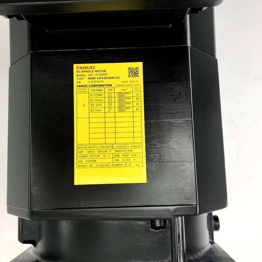 4_f8fce0f2-6379-44df-b4ed-ff1b61a55c61 New in Stock AC Servo Motor Spindle Motor A06B1474B128 A06B-1474-B128#F321 Fanuc - Image 4